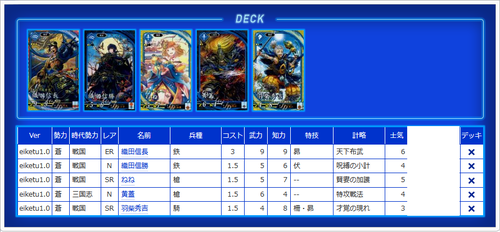 1ページ目】デッキレシピ：2022年3月 | 英傑大戦 | トレカ通販・買取